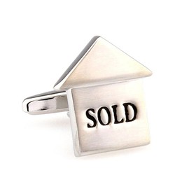 MRCUFF Realtor Sold Pair Cufflinks in a Presentation Gift Box & Polishing Cloth