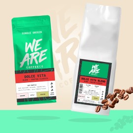 Coffee Ground, 227g Bag Dolce Vita Blend Espresso Ground Coffee, 100% Arabica & Robusta, Dark Roast Fresh Coffee, Single Origin (We Are Coffee Co)
