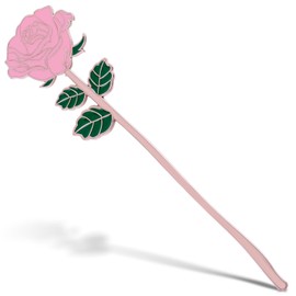 simarro Metal Rose Bookmark, Flower Book Page Holder for Reading Lovers, Cute Bookmarks Gift for Teacher Appreciation Gifts Valentine Mother's Day Thanksgiving Gift for Women Girls(Pink)