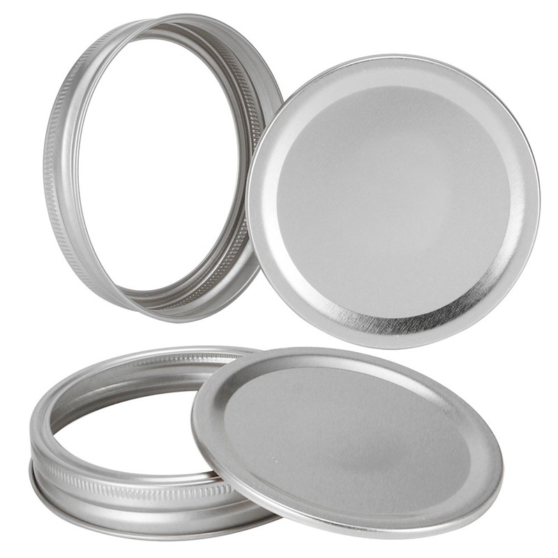 Stainless Steel SplitType Mini Glass Jar Lids Container Sealing Cover