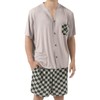 AovYoo Mens Pyjamas Set Modal for Men Summer Cooling Pjs