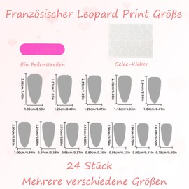 Press On Nails French, Fake Nails, Press On Set Fingernails for Sticking, Cover Artificial Nails for Salon Quality, Comfortable to Wear, Pack of 48