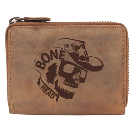 Greenburry Vintage Women's Wallet with Skull - Biker Wallet with Skull Motif - Skull Purse for Women - Gift Idea - 12 x 10 x 3 cm, brown, Vintage