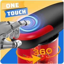 One Touch Electric Can Opener Easy Open Any Can Sizes with Smooth Edge, Food-Safe Handheld Portable Battery Operated Electric Can Openers, Kitchen Gadget for Kitchen, Seniors, Chef, Arthritis