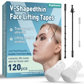 Face Lift Tape, 120Pcs Face Lift Tape with Lifting Rope, Face Tape, Tighten Skin, Hide Double Chin and Wrinkles, for Women Face, Neck, Eye Skin Tightening