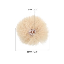 PATIKIL Furry Microphone Windscreen 5mm x 55mm Mic Cover Windshield for Indoor Outdoor Microphone Khaki 2 Pack