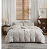 YASMENG Half-Linen Bed Linen, 135 x 200 cm, Light Grey,
