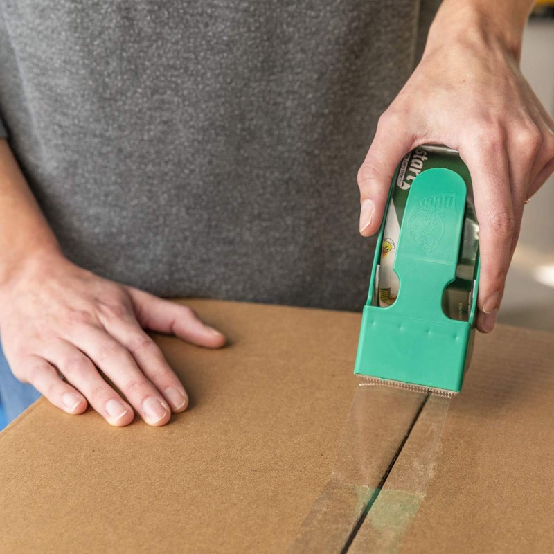 Duck Brand EZ Start Packaging Tape with Reusable Dispenser, 1.88