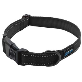 Max and Neo™ NEO Nylon Buckle Reflective Dog Collar - We Donate a Collar to a Dog Rescue for Every Collar Sold (Small, Black)