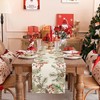MELLIEX Christmas Table Runner, Linen Christmas Table Runners Xmas Kitchen