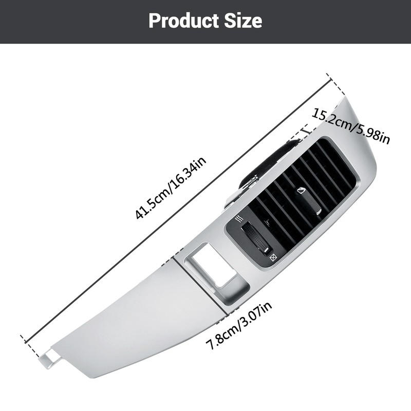 2pcs Center A/C Dash Air Vent Trim Panel With Grille,
