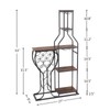 Mantianstar Wine Rack, Wine Bottle and Wine Glass Holder, Wrought