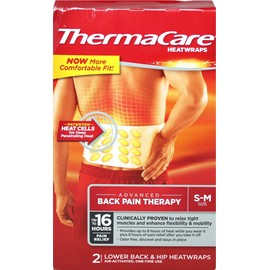 ThermaCare Therapeutic Heat Back Wraps Small/Medium