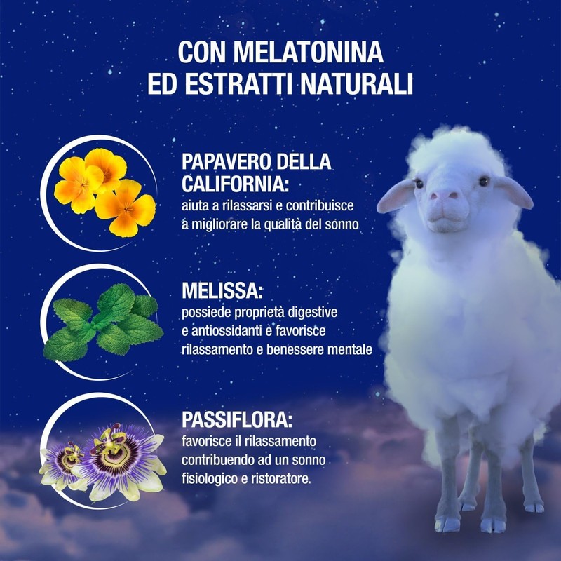 Novanight Tripla Azione Melatonina per Dormire, Integratori per Dormire, Disturbi