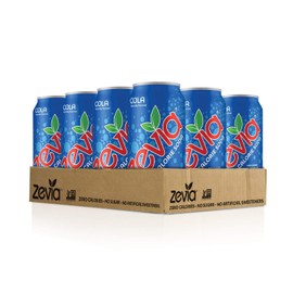 Zevia Zero Calorie Soda, Cola, 16 Ounce Cans (Pack of 12)