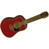 Martin Dreadnought Red Guitar Shaped Enamel Pin