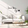 Love You Bye Sign, Wooden Wall Sticker Decor Express Love