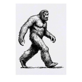 'Bigfoot Walking' Temporary Tattoo - Water Resistant, Skin-Safe, Non-Toxic Transfer (TO00082799)