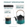 ZENS Vintage Japanese Tea Set, Gradient Embossed Ceramic Japanese Teapot