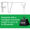 moonoom 4 Pcs Adjustable Vinyl Fence Hooks, Patio Hangers Decorative