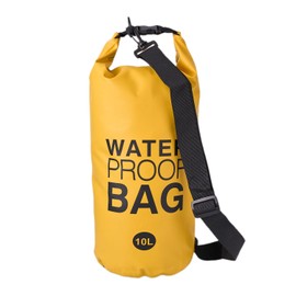 lydnkim Waterproof Dry Bag – PVC Roll-Top Dry Sack (2L–30L) for Kayaking, Boating, Rafting, Camping & Water Sports – Keeps Gear Safe & Dry (Yellow, 10L - Single Strap)
