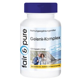 Fair & Pure® - Joint Complex - 120 Capsules - with Chondroitin - Glucosamine - MSM (Methylsulfonylmethane) - Hyaluronic Acid and Astaxanthin