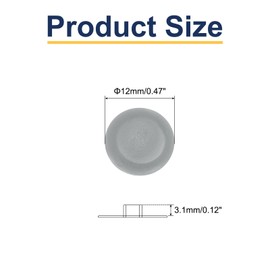 MECCANIXITY 80Pcs Screw Caps Covers 12x3mm Plastic Screw Decoration Cover Self-Tapping Waterproof Caps for Phillips Cam Fitting Head, Light Grey