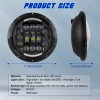 SHENKENUO For Hummer H2 2003-2009 Pair 7" inch Round LED