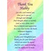 Thank You 'Hubby' Poem Verse Greeting Card