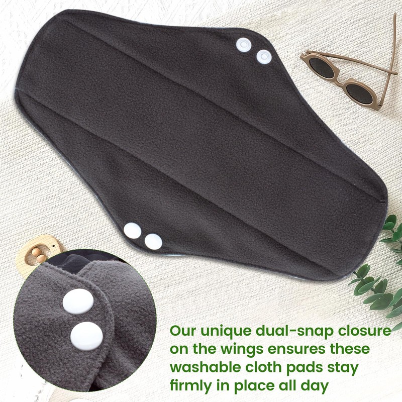 Reusable Incontinence Pads for Women, 7-Pack 14 Inch