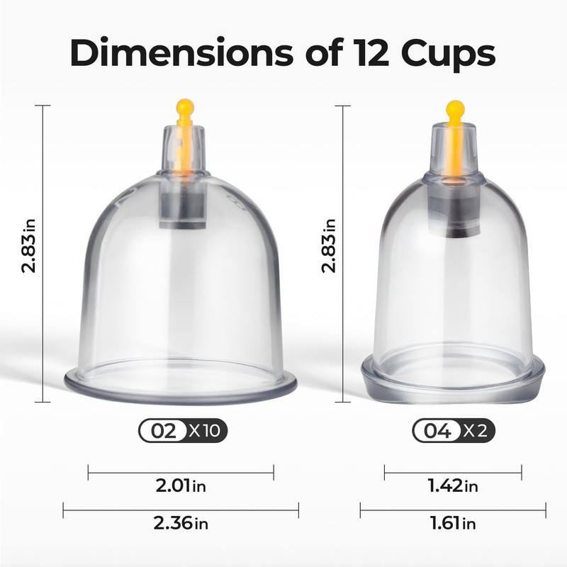 Scienlodic 12pcs Cupping Set,Electric Cupping Therapy Set with Pump,Professional Vacuum