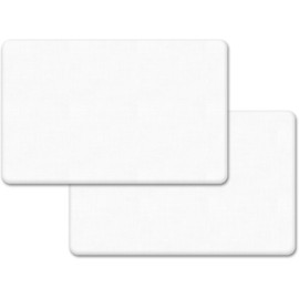 2 Pack Travel Cot Fitted Sheets (95 x 65 cm) - 100% Microfiber, Breathable, Soft & Cozy (White, 95 x 65 cm)