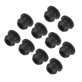 MECCANIXITY Silicone Snap in Locking Hole Plugs,Rubber Panel Seal Cover Flush Type Panel Round for Kitchen Rubber Bulkheads Waterproof Sealing Plugs 8mm/0.3 Inch Diameter Black,Pack of 10