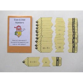 Unbranded Teacher Depot Math Center Educational Resource Game Even & Odd Numbers