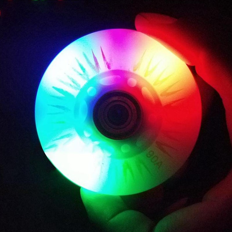 8 Pcs Inline Skate Wheels with 16 Bearings LED Light