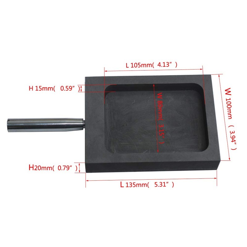 OTOOLWORLD Gold Silver Graphite Ingot Mold Mould Crucible for Melting