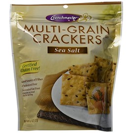 Crunchmaster Multi-Grain Crackers, Sea Salt, 4.5 Ounce (Pack of 6)