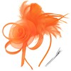 DRESHOW Fascinator Hats for Women Pillbox Hat with Veil Headband