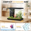 EVIEUN 2.2 Gallon Small Fish Tank, Betta Fish Aquariums Black