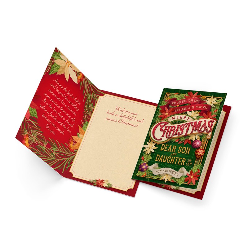 Prime Greetings Son and Daughter In Law Christmas Card, Made