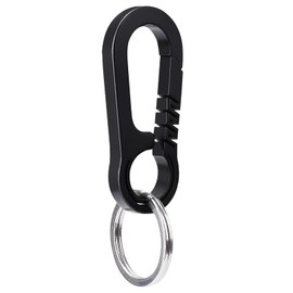 Titanium Carabiner Keychain Bottle Opener Tibitdeer Multipurpose Carabiner Clip for Camping Hiking Carabiner Hook Black