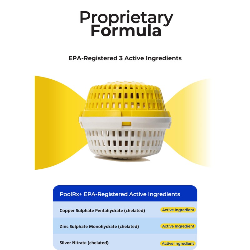 PoolRx+ Mineral Algaecide Unit, up to 6-Month Algae Control, for