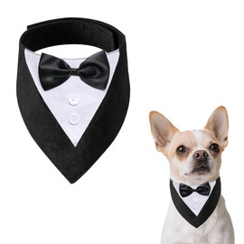 Nfvjfxz 1Pc Elegant Canine Tuxedo Suit Adjustable Dog Tux with Bow Tie for Wedding Party Events Medium Pets(Medium)