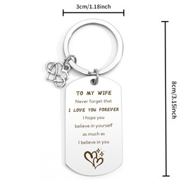 Wife Birthday Present Ideas,Birthday Gift for Wife,Gifts for Wife on Her Birthday,Anniversary Presents for Wife,Wife's Birthday Gifts,Wife Keyring,Valentine Gifts for Wife,Wife Christmas Gifts Ideas