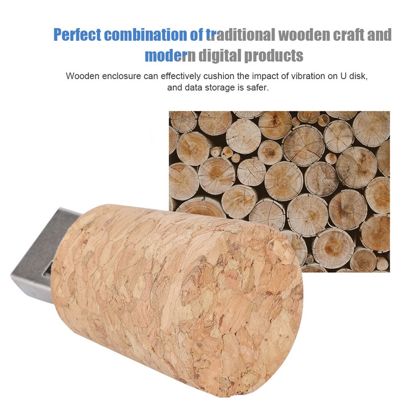 Wishing Floating Bottles USB2.0 Flash Drive Wood Flash Memory Stick