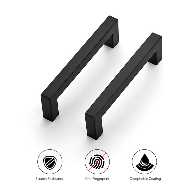 Ravinte 18 Pack 4-1/2 Inch Kitchen Square Cabinet Handles Matte