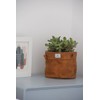 Concept Casa Waxed Canvas Handmade Hanging Planter 6" Dijon Yellow