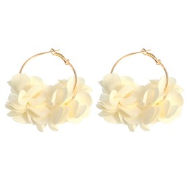 Flower Earrings for Women Statement Earrings Gold Flower Hoop Earrings Bohemian Floral Stud Earring Pink Floral Earrings Summer Party Jewelry Gifts for Women