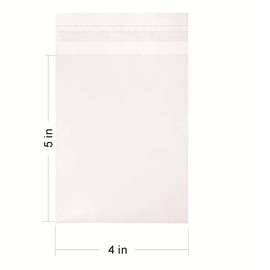 KoberrLi 4 x 5 inchs Crystal Clear Resealable Cello Cellophane Self Sealing Bags for Candy Cookies Cards Gifts Crafts, Pack of 100