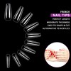 Teerugoods Clear Nail Tips Full Cover Fake Nails Acrylic Coffin